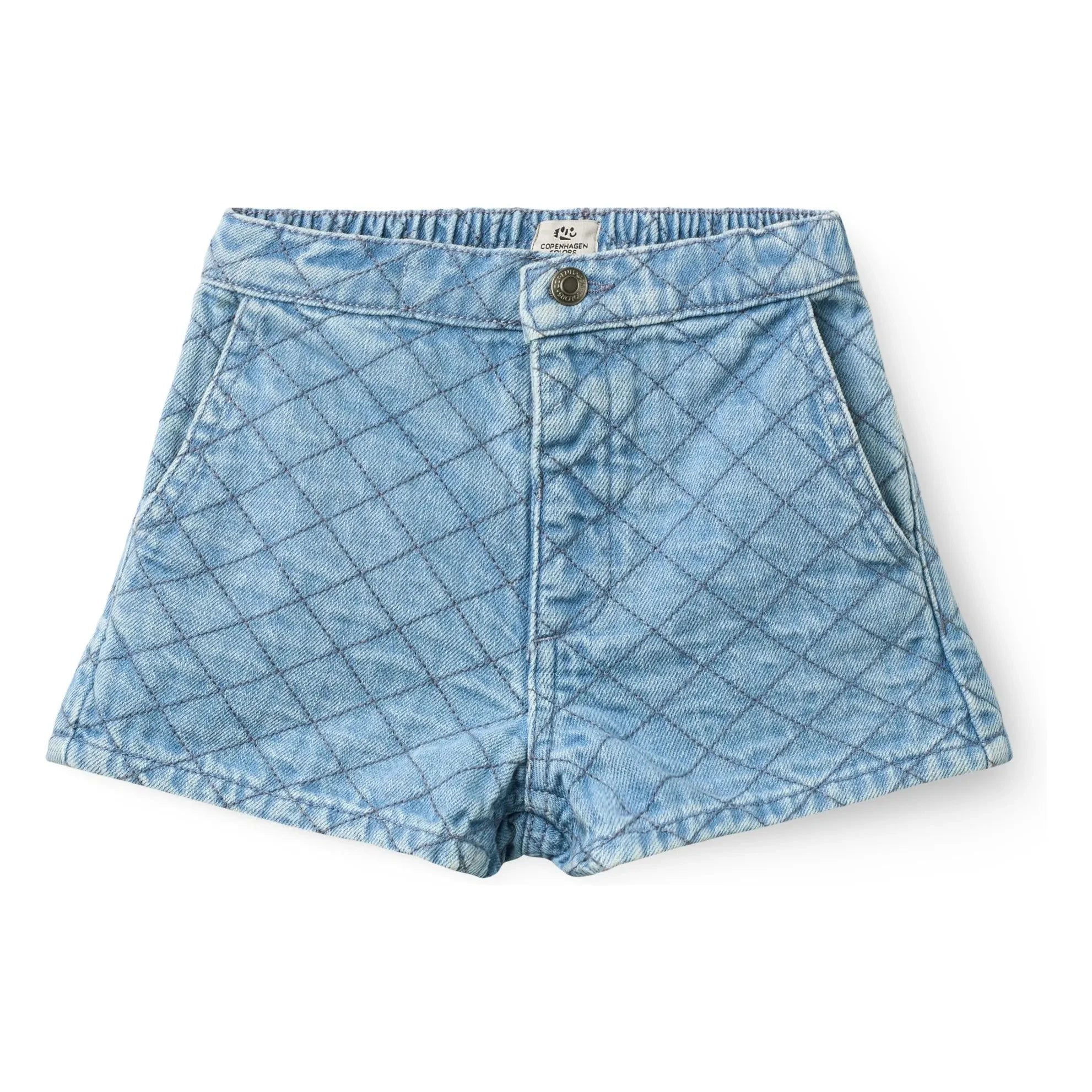 Copenhagen Colors - Pantalón corto vaquero acolchado de algodón orgánico | Azul claro