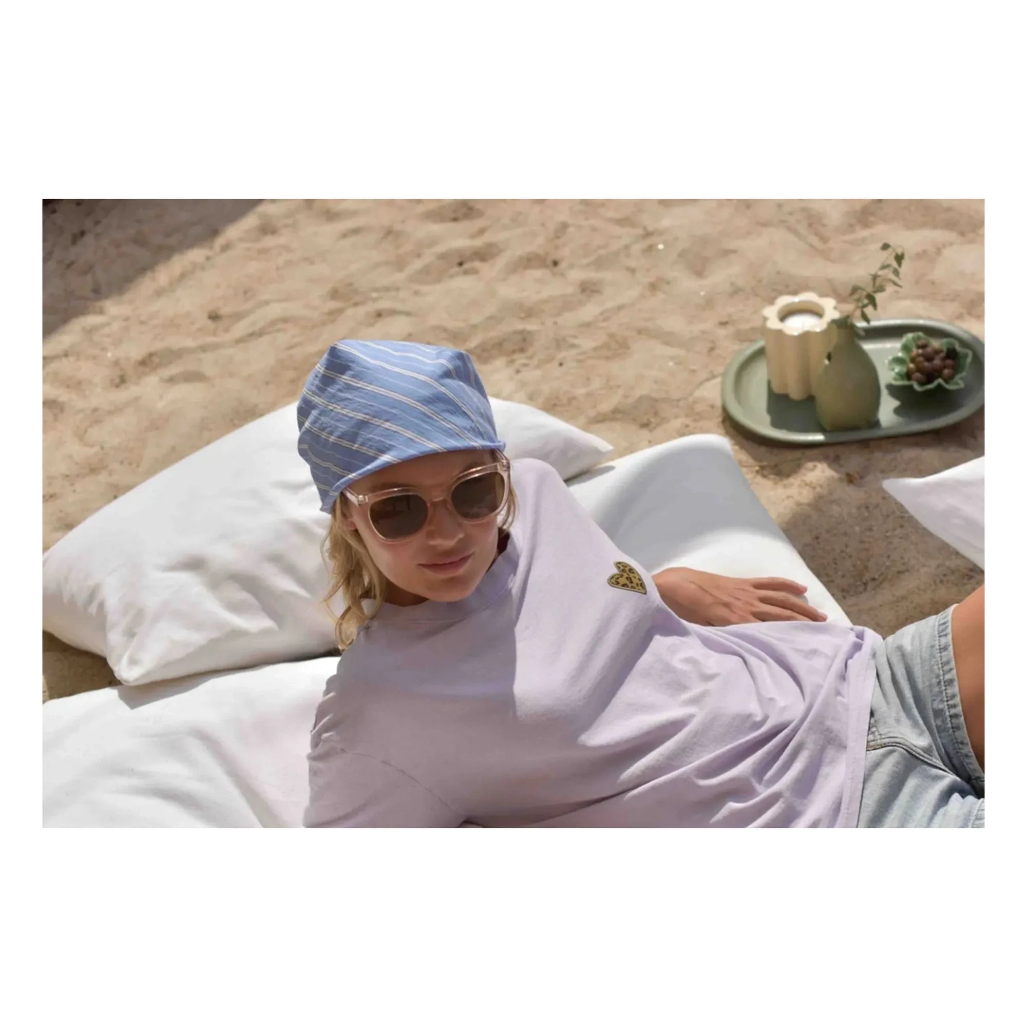 Marlot Paris - Camiseta de algodón orgánico Jil Coeur - Colección de mujer | Lila