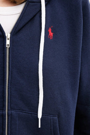 Sudadera con capucha y cremallera de algodón para mujer Polo Ralph Lauren