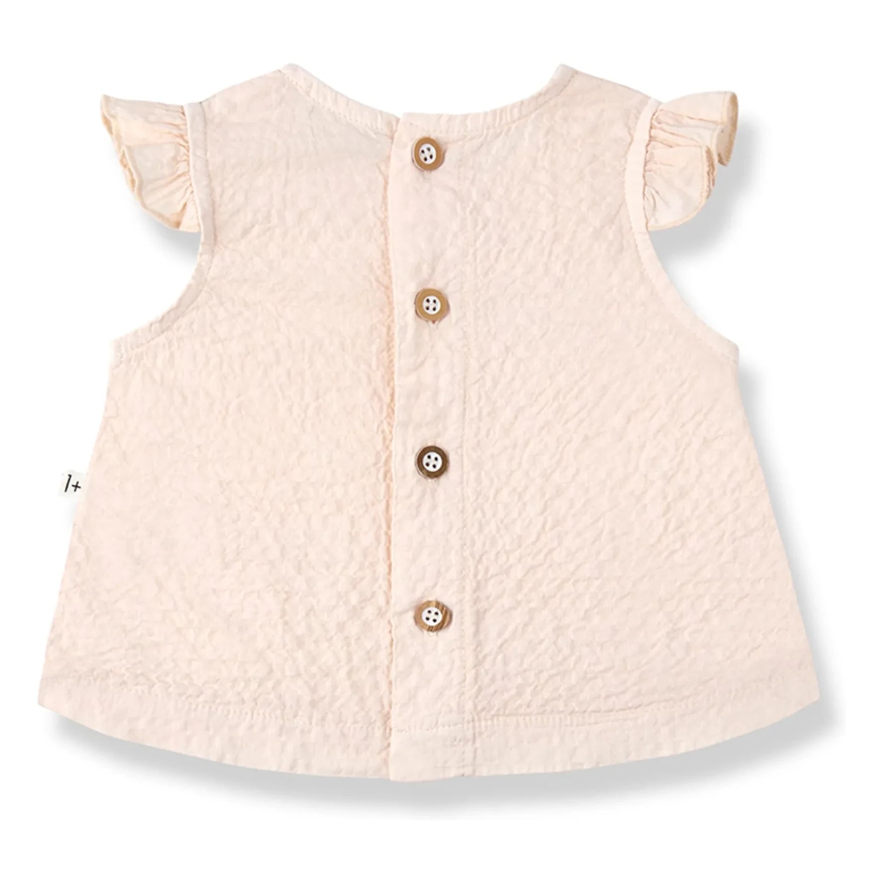 1+ in the family - Conjunto de blusa y braguita Apolonia Seersucker | Beige rosa