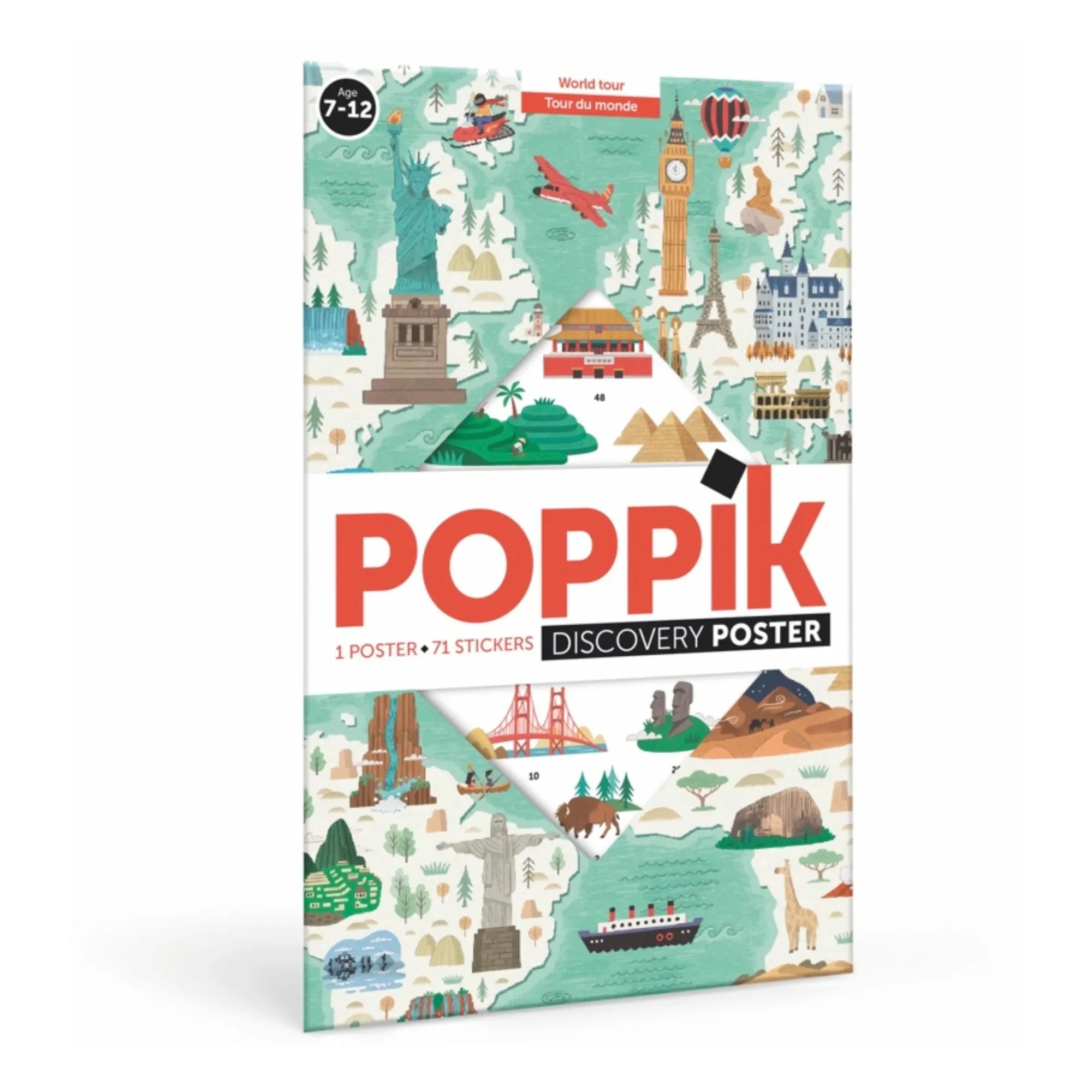 Poppik - Póster de pegatinas La vuelta al mundo