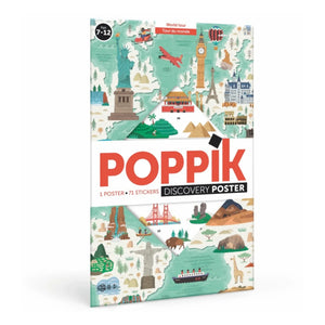 Poppik - Póster de pegatinas La vuelta al mundo