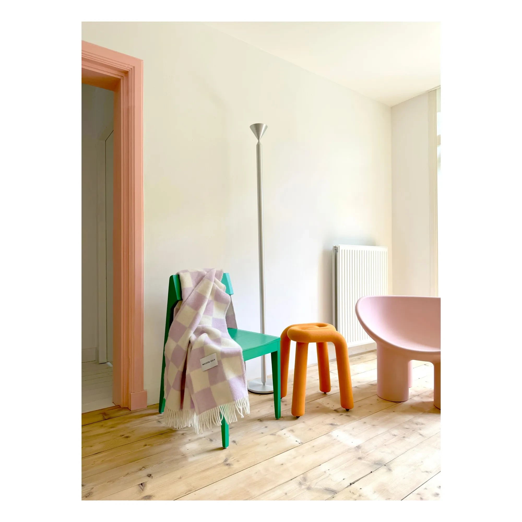 Maison Deux - Manta de lana Damier | Lila