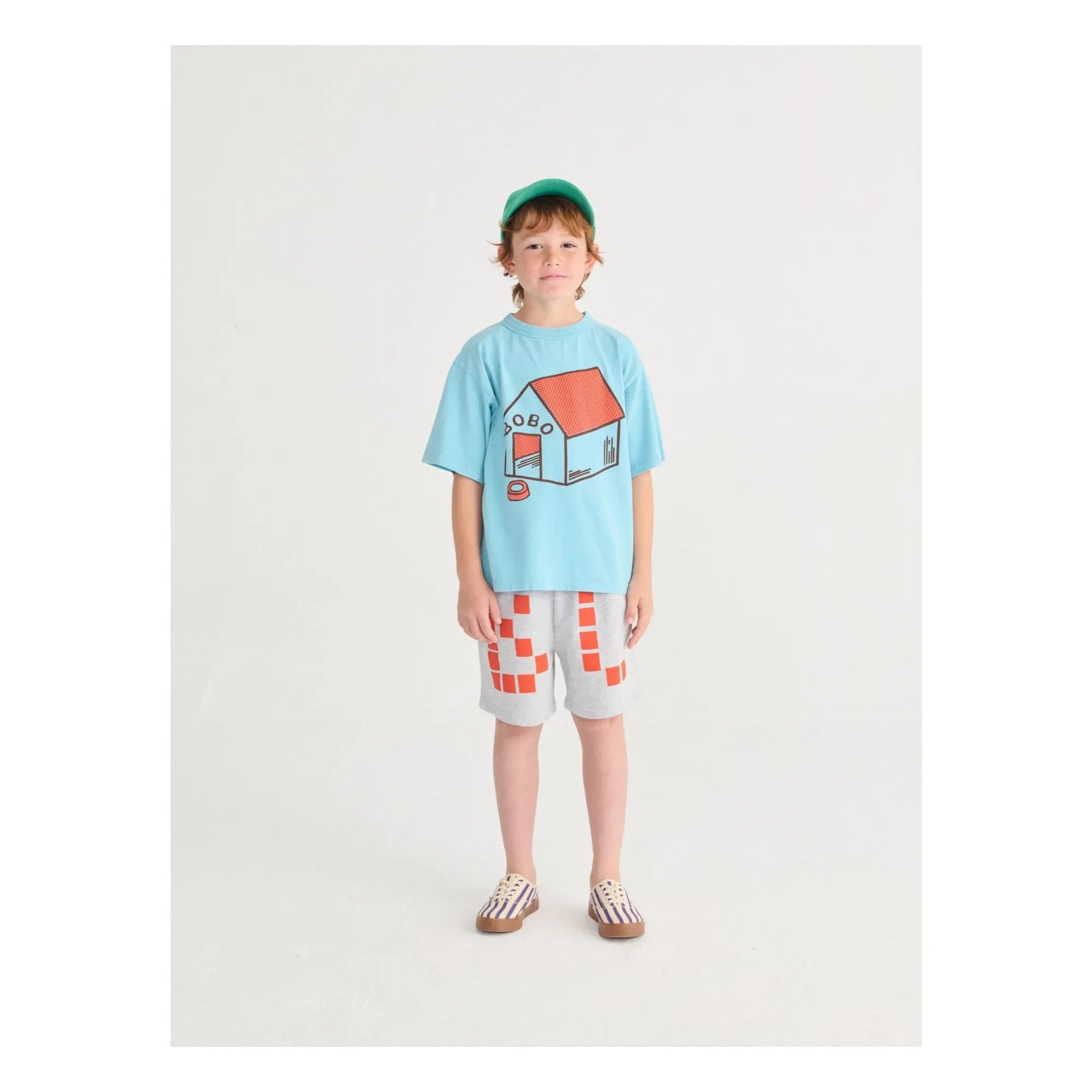 Bobo Choses - Pantalones cortos de algodón orgánico BC | Gris jaspeado