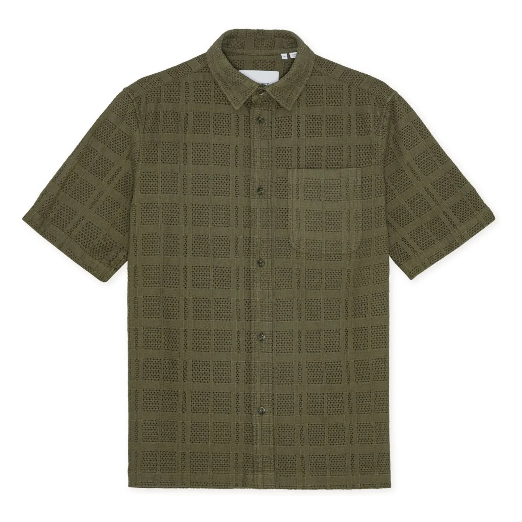 Les Deux - Camisa de manga corta de algodón Charlie | Caqui