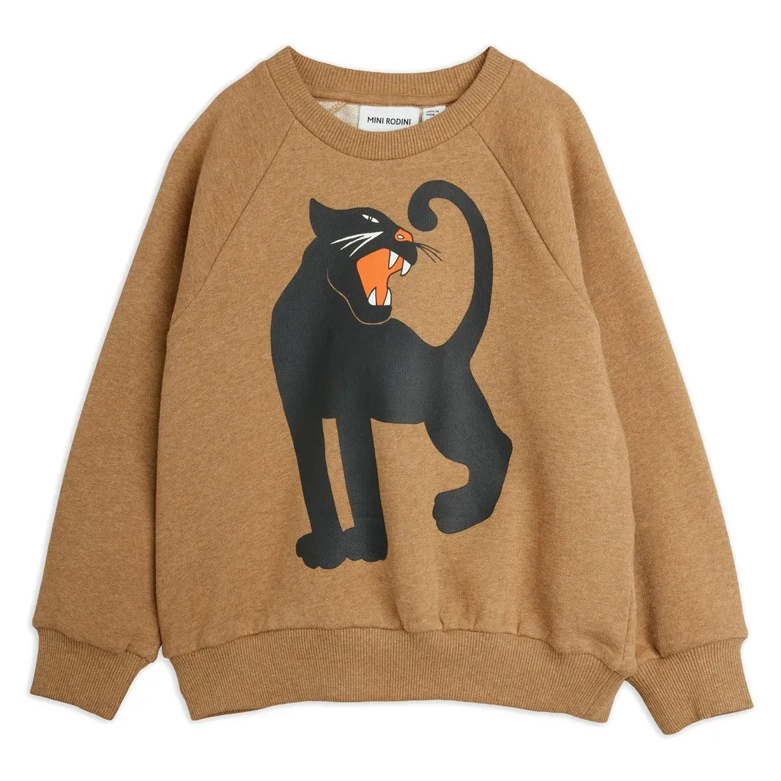 Mini Rodini - Panther sudadera de algodón orgánico | Marrón