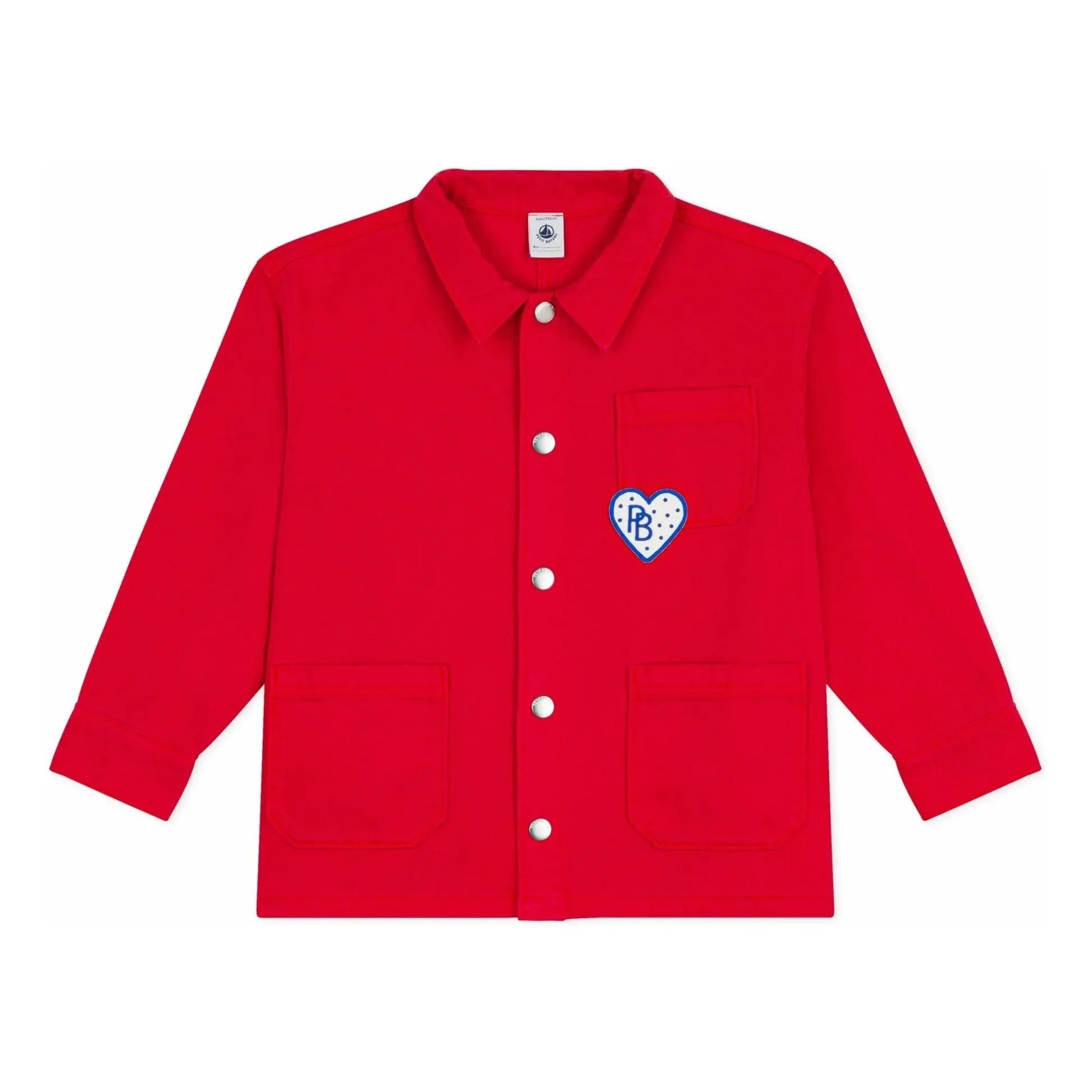 Petit Bateau - Chaqueta de trabajo de mezclilla | Bermellón