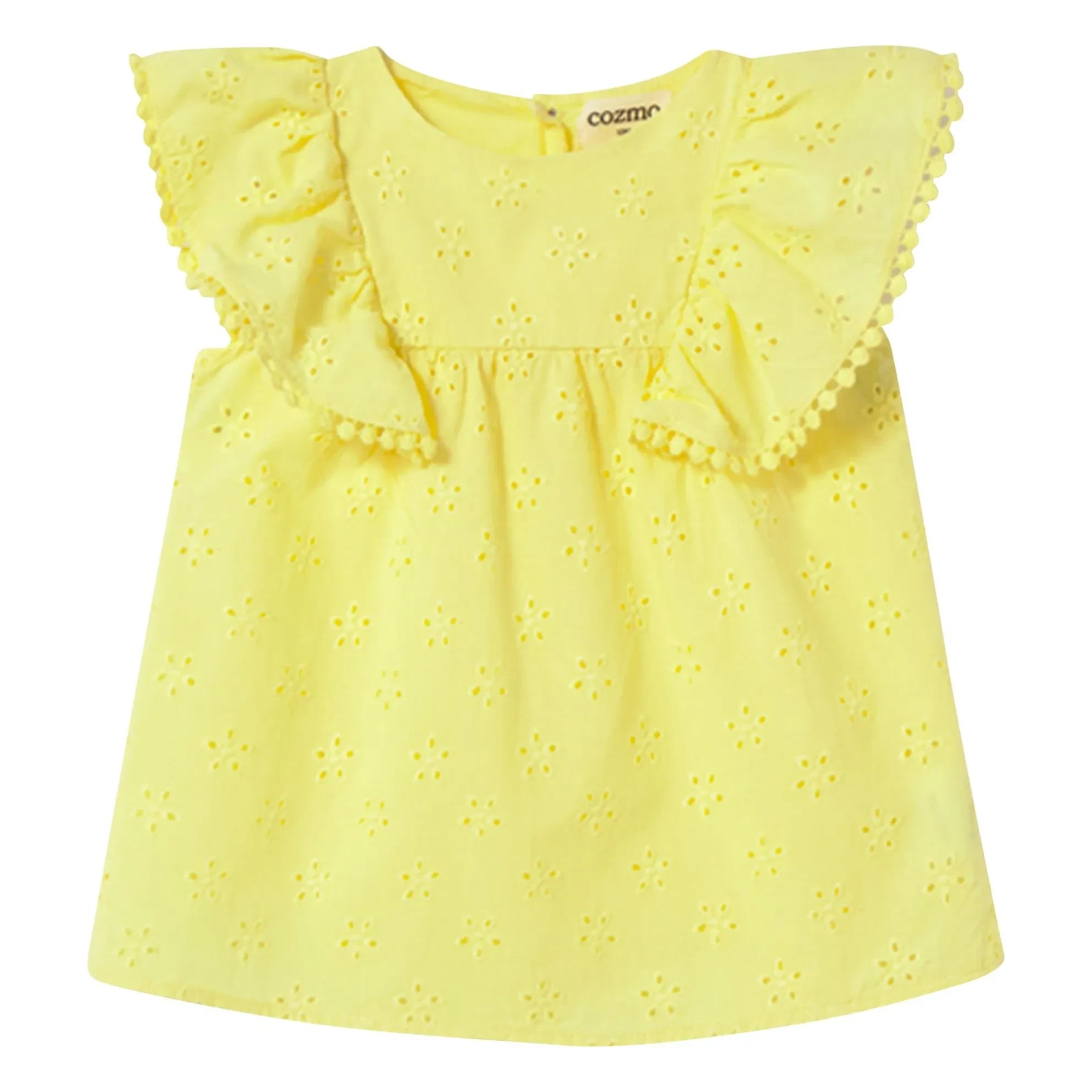 Cozmo - Vestido bordado Sohpia | Amarillo