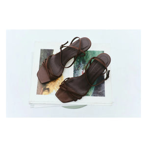 Augusta - Sandalias de tiras | Chocolate