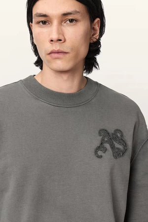 Sudadera extragrande de algodón para hombre AllSaints INSIGNIA
