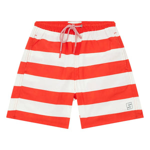 Smallable Niño - Bañador a rayas Archie | Rojo Oscuro