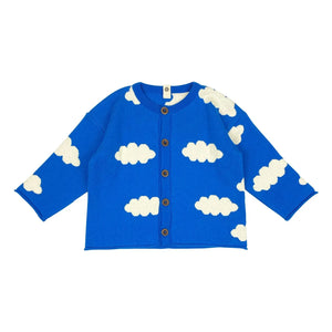 Bayiri - Cárdigan de Algodón Orgánico Nubes | Azul