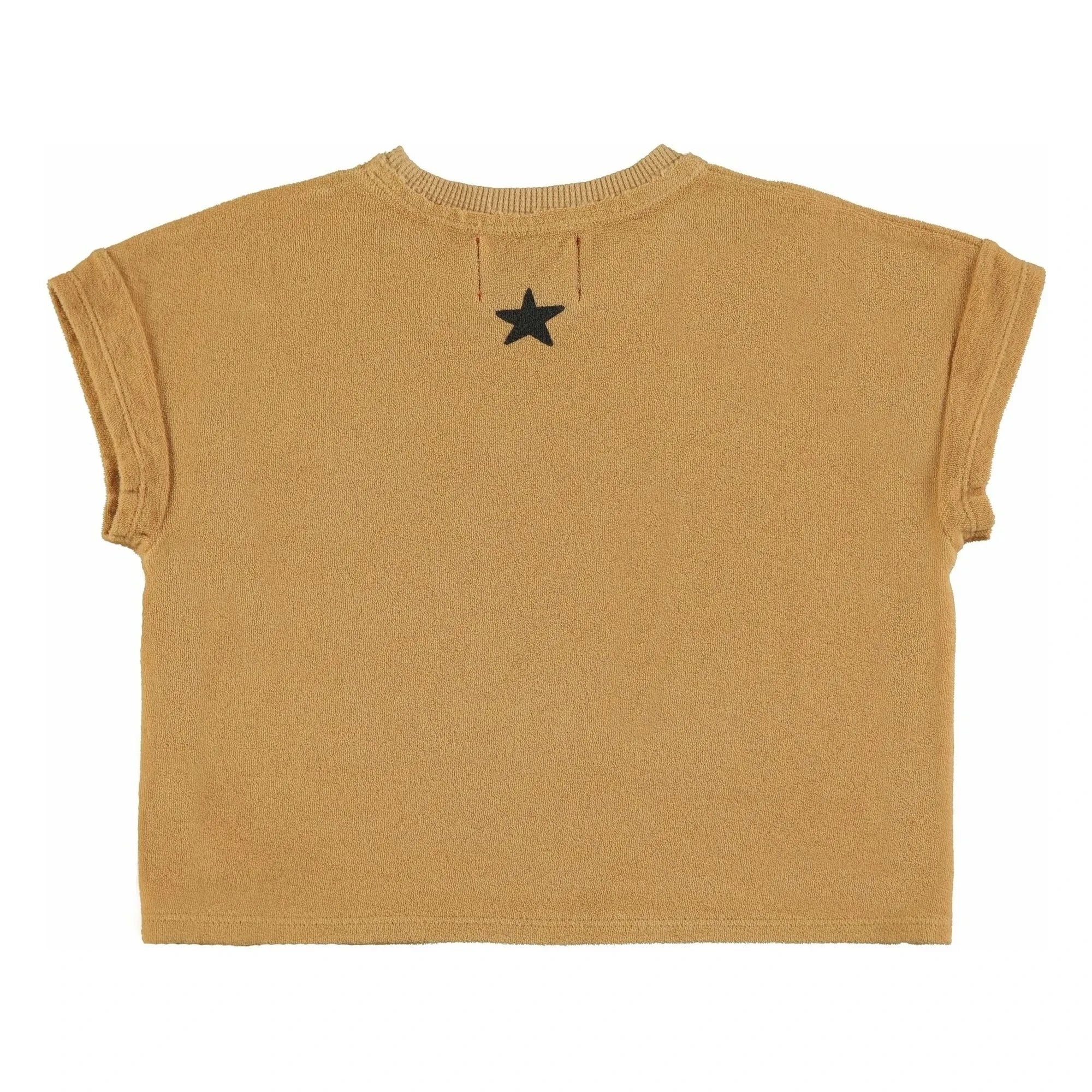 Piupiuchick - Camiseta de tigre con textura de toalla de algodón orgánico | Mostaza