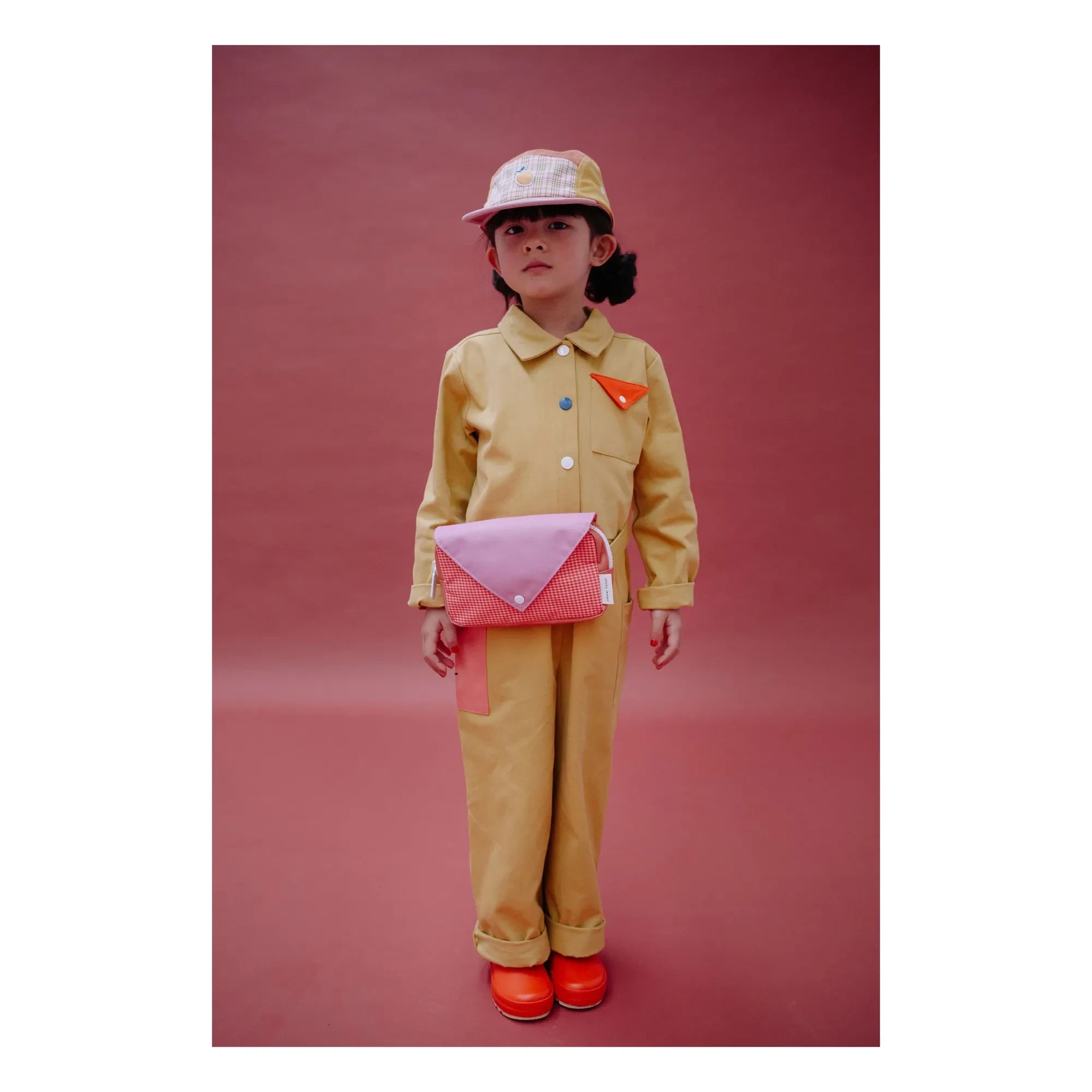Sticky Lemon - Riñonera Checkerboard Banana Bag pequeña | Rosa empolvado
