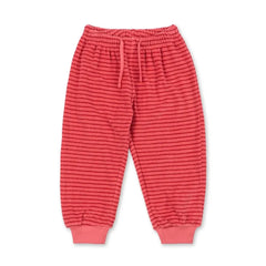 Konges Sløjd - Jogger de algodón orgánico a rayas Itty | Rosa