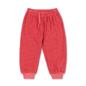 Konges Sløjd - Jogger de algodón orgánico a rayas Itty | Rosa
