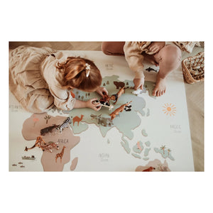 Play and Go - Esterilla de juego modular Tiloo - Mapa del mundo