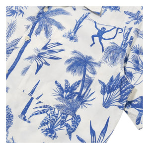 Universal Works - Camisa Camp Jungle Canvas | Blanco