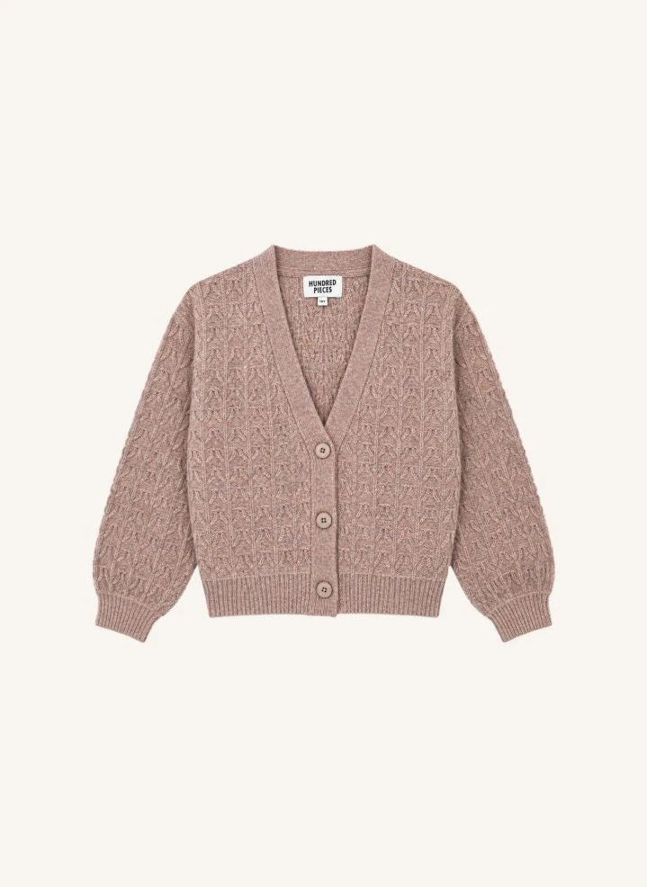 Hundred Pieces - Adel Cárdigan de Lana Merino | Rosa