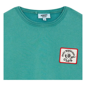 Hundred Pieces - Sudadera de algodón orgánico Ryde Wheelers | Verde esmeralda