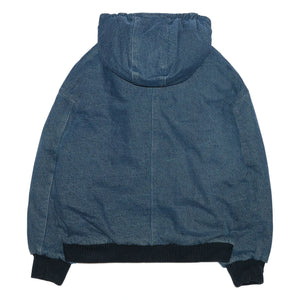 Hundred Pieces - Chaqueta con capucha de denim mate | Azul denim