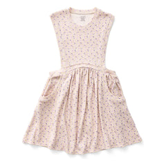 Soor Ploom - Vestido de algodón orgánico Dunes Fleurie | Rosa empolvado