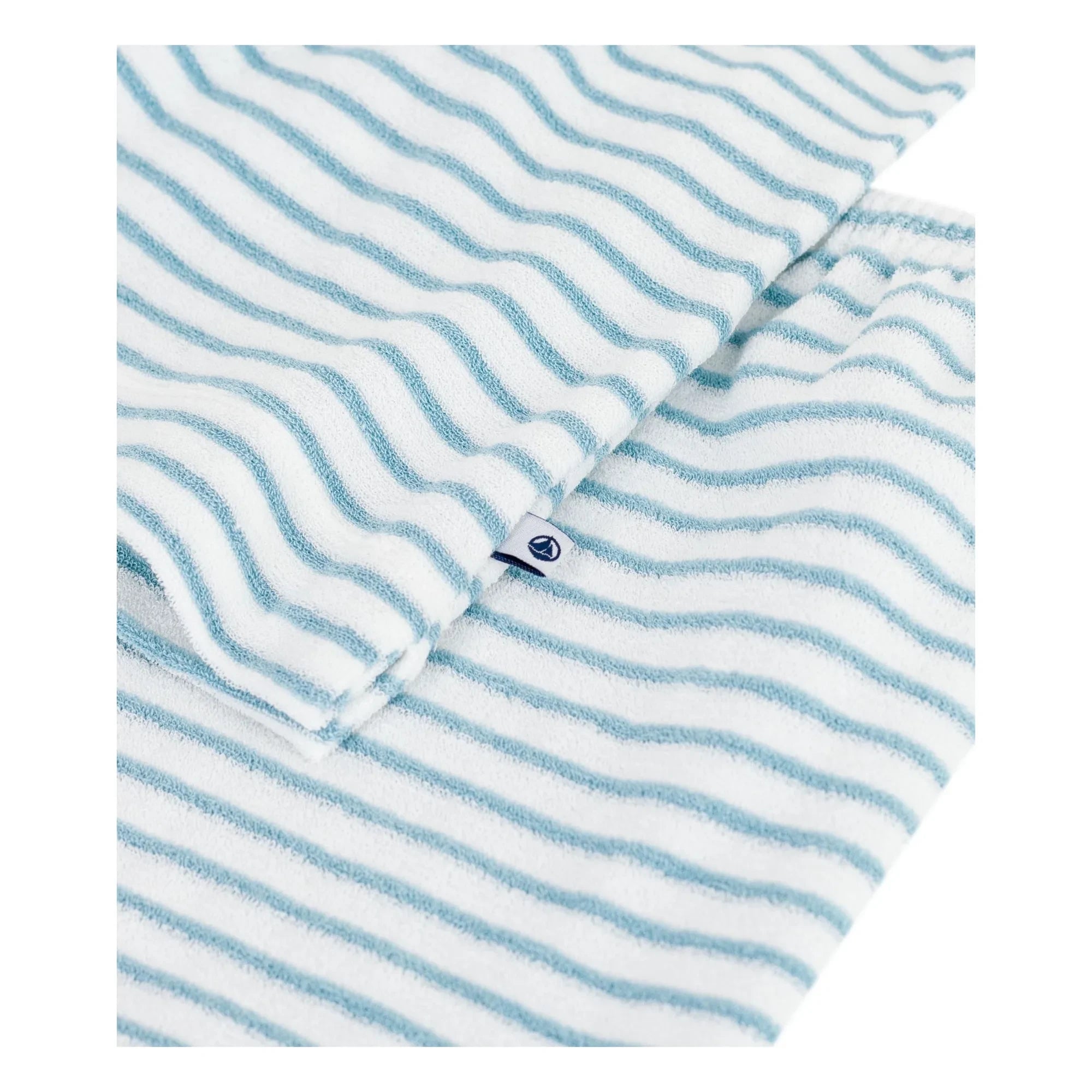 Petit Bateau - Pantalones cortos de pijama de toalla a rayas | Azul