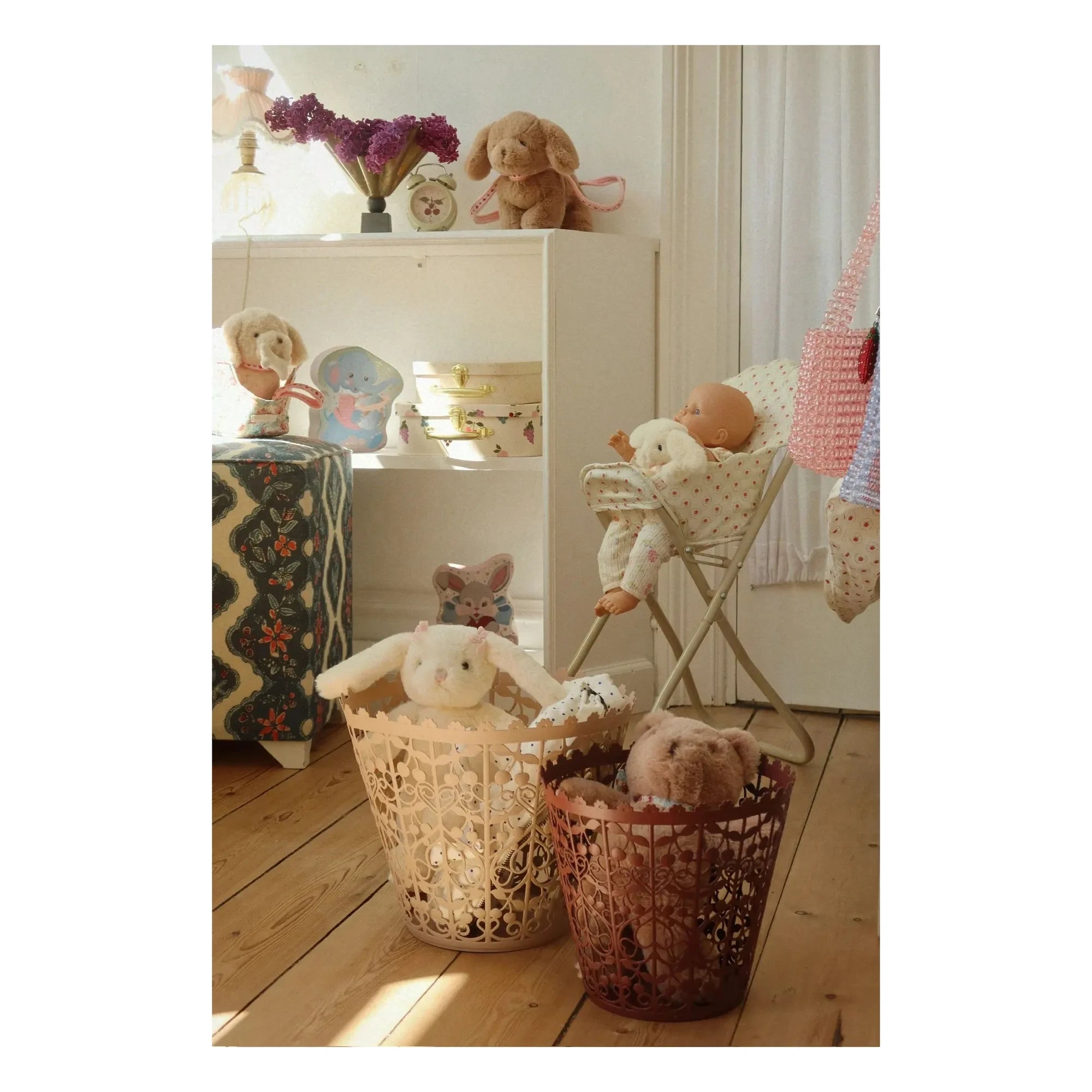 Konges Sløjd - Cestas pequeñas con diseño de fruta | Beige