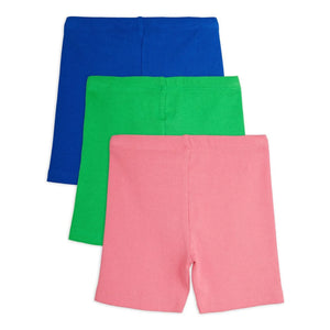 Mini Rodini - Lote de 3 pantalones cortos de ciclista de algodón orgánico | Rosa