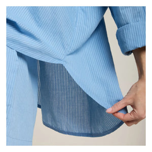 Maison Saint Julien - Camisa de Voile de Algodón Ramatuelle | Azul Celeste