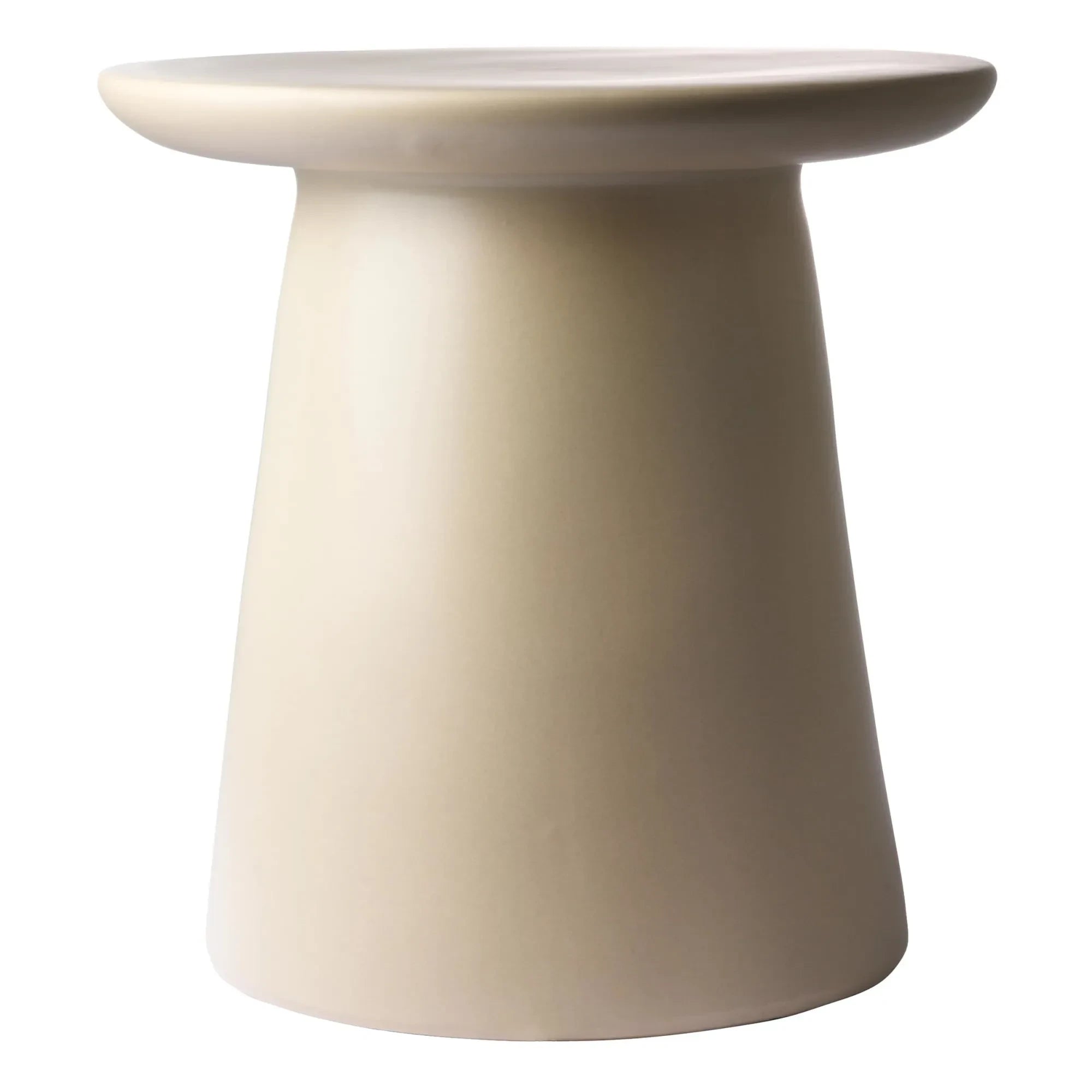 HKliving - Mesa Auxiliar de Cerámica de Arcilla | Crema