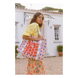 Favorite People - Bolso tote Formaggio Fleuri | Morado