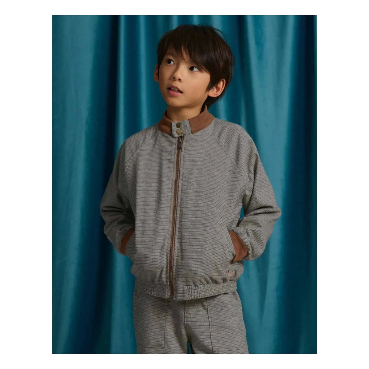 Gingersnaps - Chaqueta Leonardo pata de gallo | Marrón