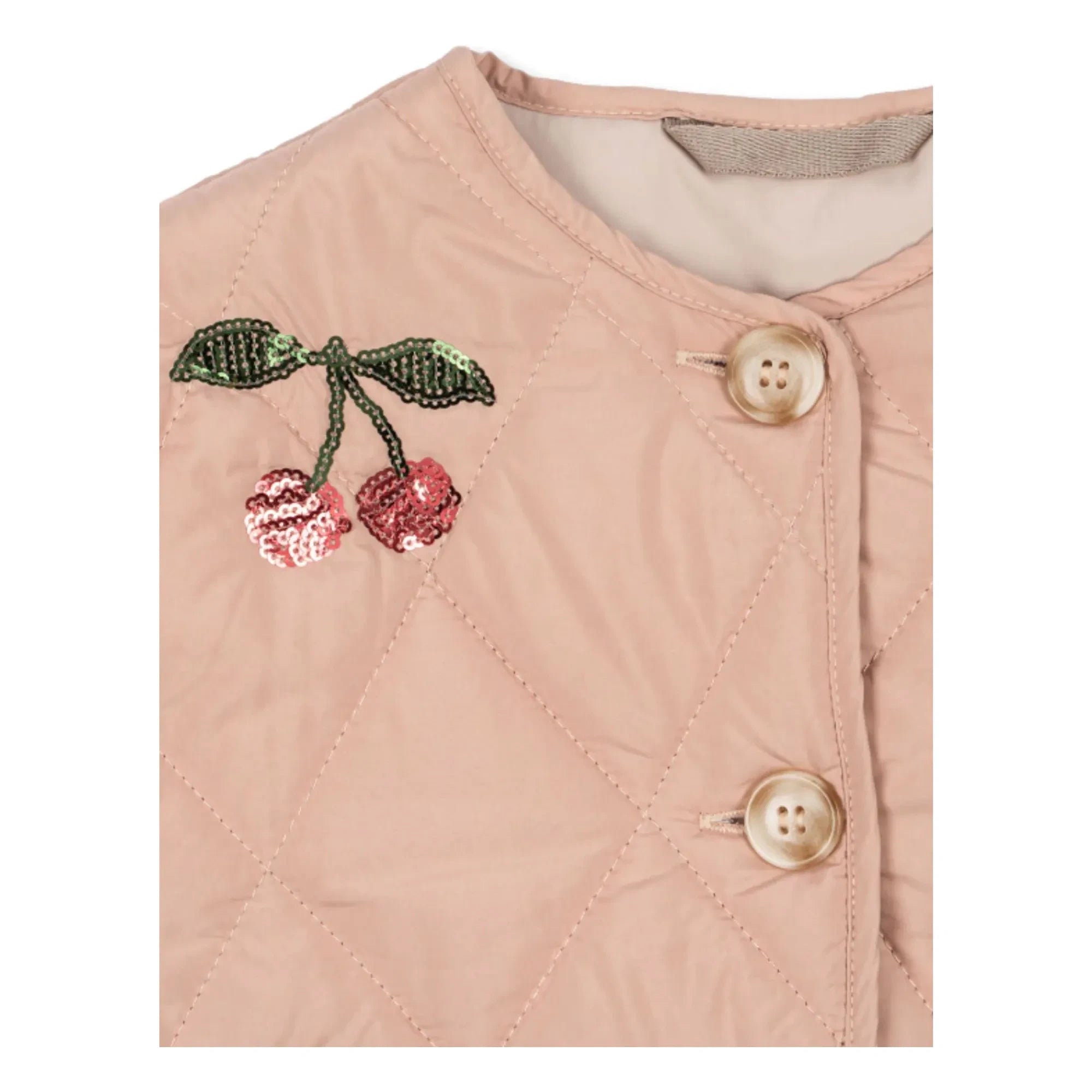 Konges Sløjd - Chaqueta acolchada Sequins Flora Cherries | Rosa