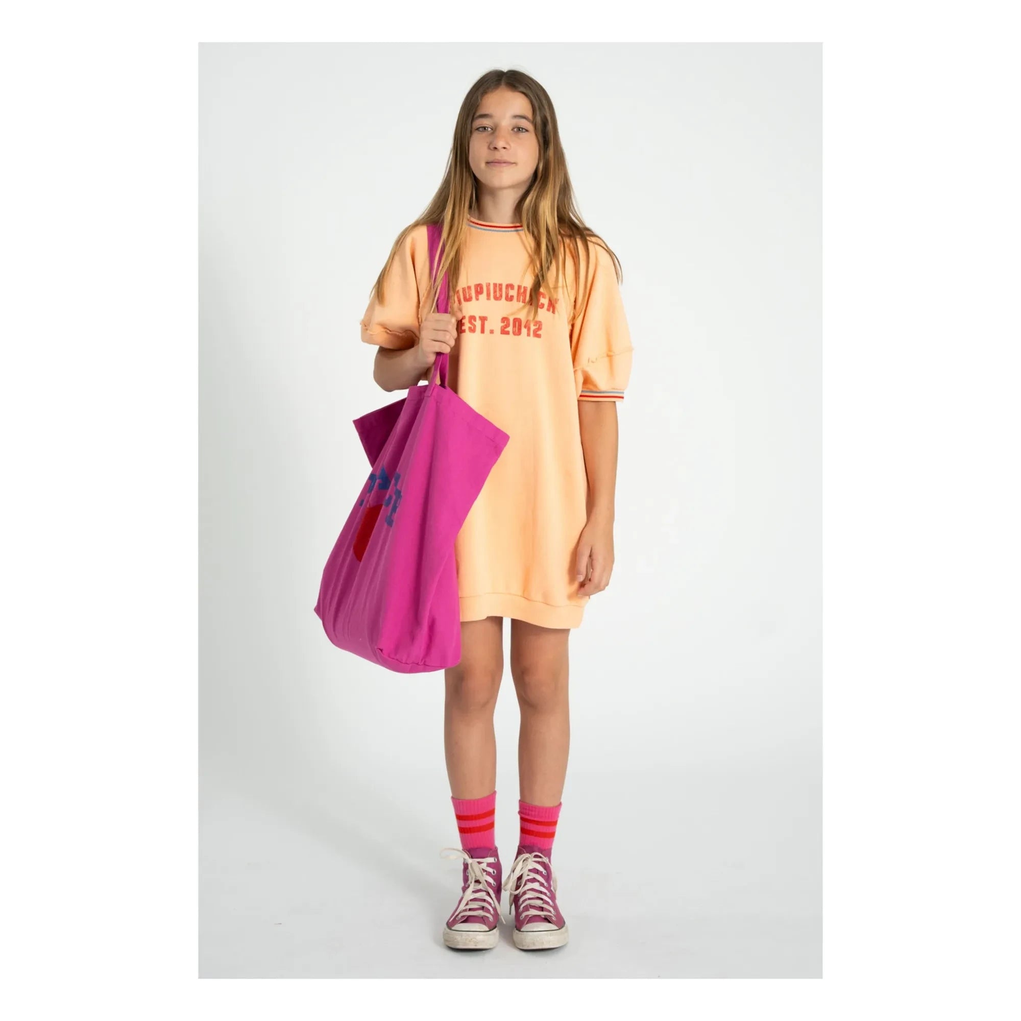 Piupiuchick - Sudadera Vestido Piupiuchick Est 2012 Algodón Orgánico | Melocotón