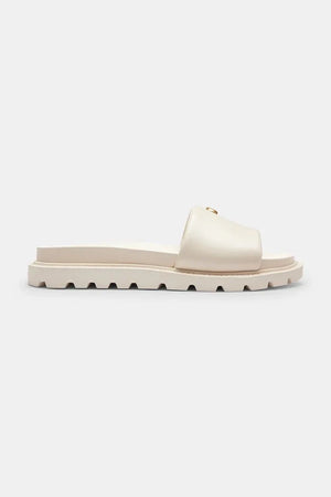 Coach Brynn Leather Slide Sandal Chancla Plana de Cuero para Mujer