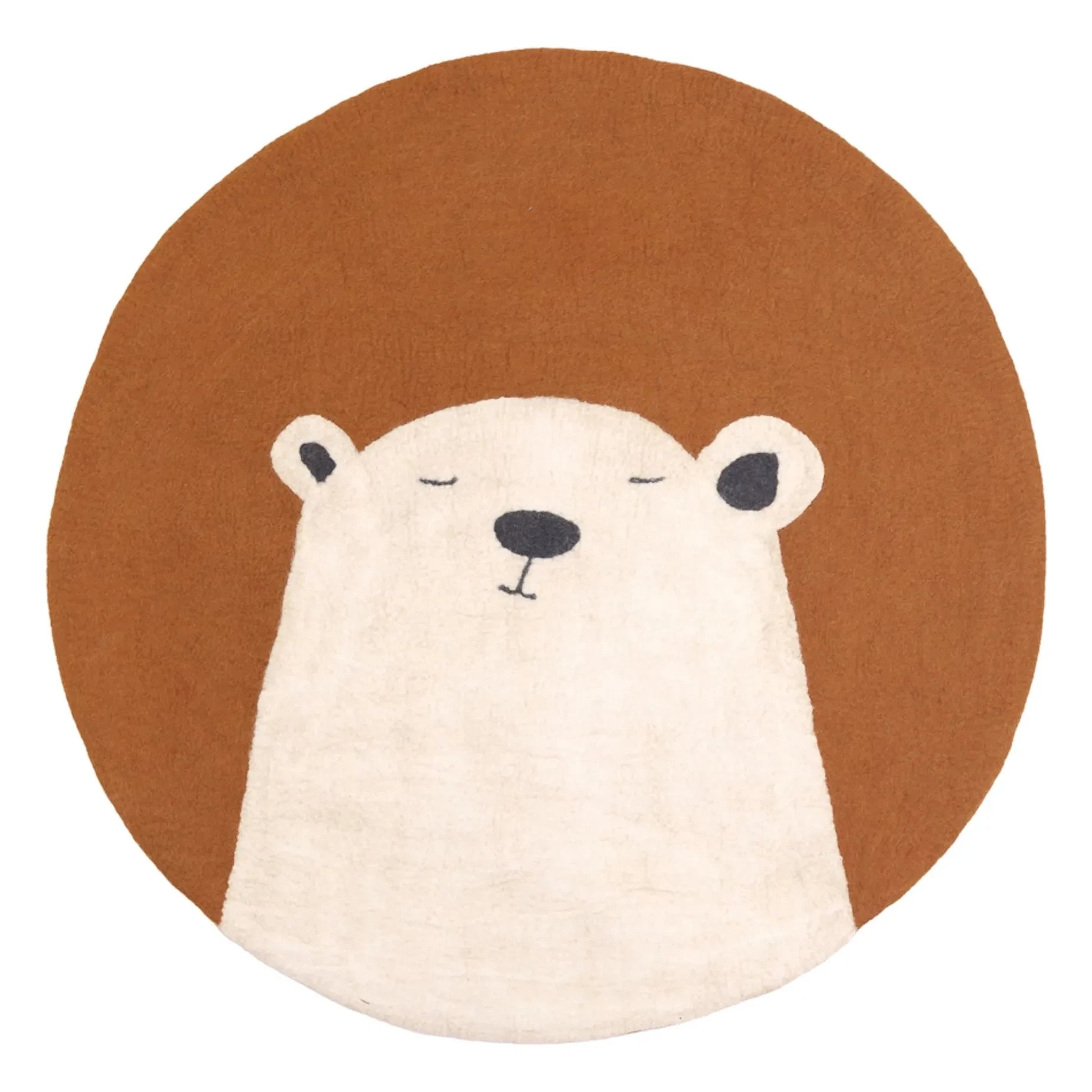 Muskhane - Alfombra de fieltro Pasu Grizzly | Rosa palo