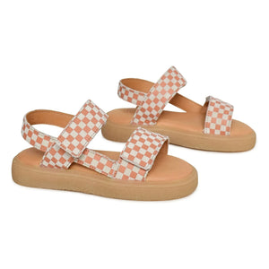 du Loua - Sandalias a Cuadros Du Malu | Coral
