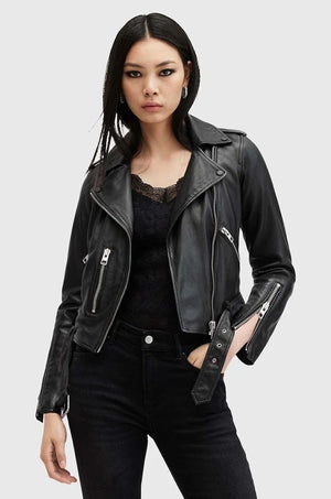 Chaqueta biker de piel Balfern para mujer AllSaints