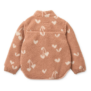 Liewood - Chaqueta Nolan Sherpa con fibras recicladas Corazones | Rosa