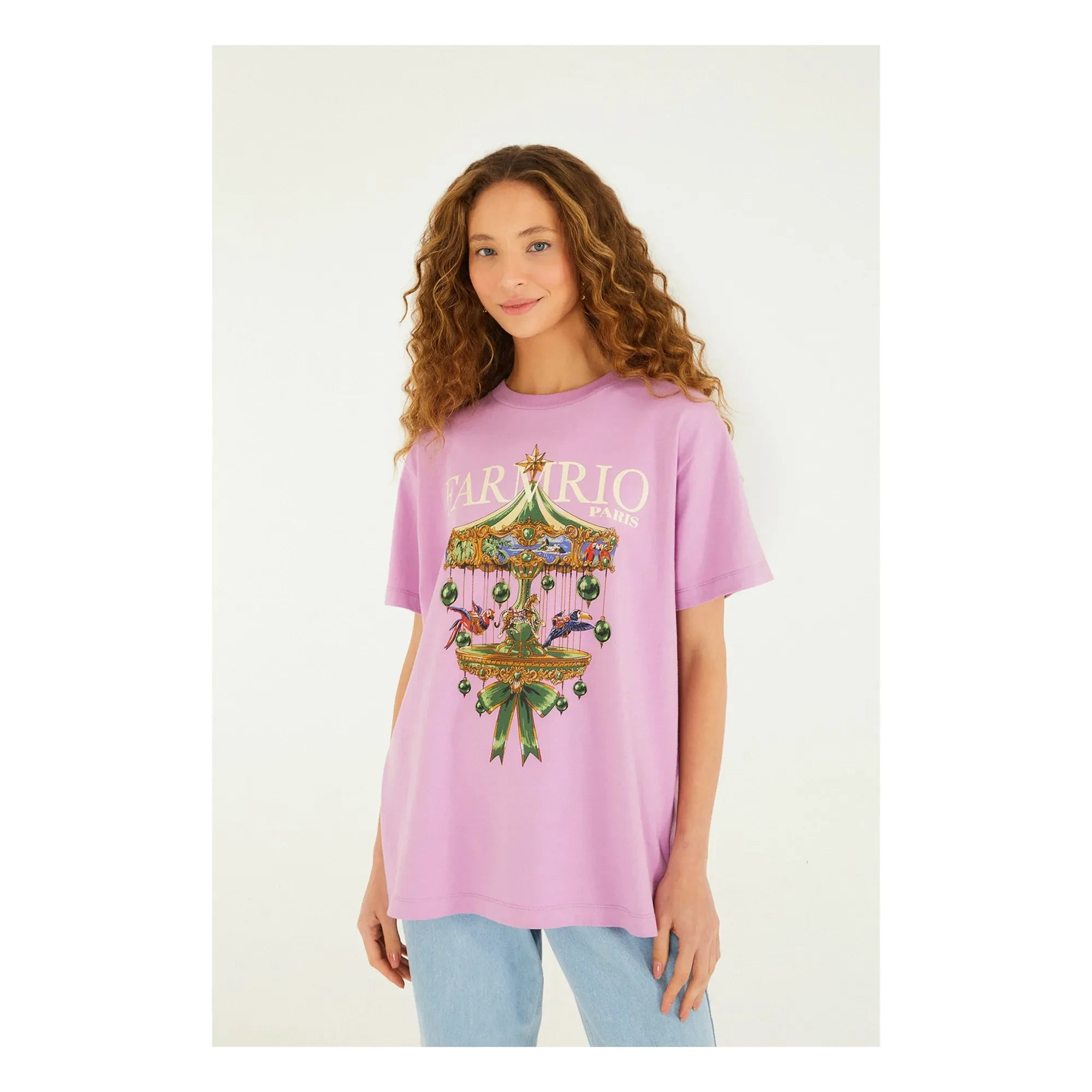 Farm Rio - Camiseta Paris Carousel | Lila