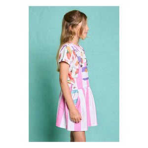 Favorite People - Vestido Peto de Rayas Amore | Rosa