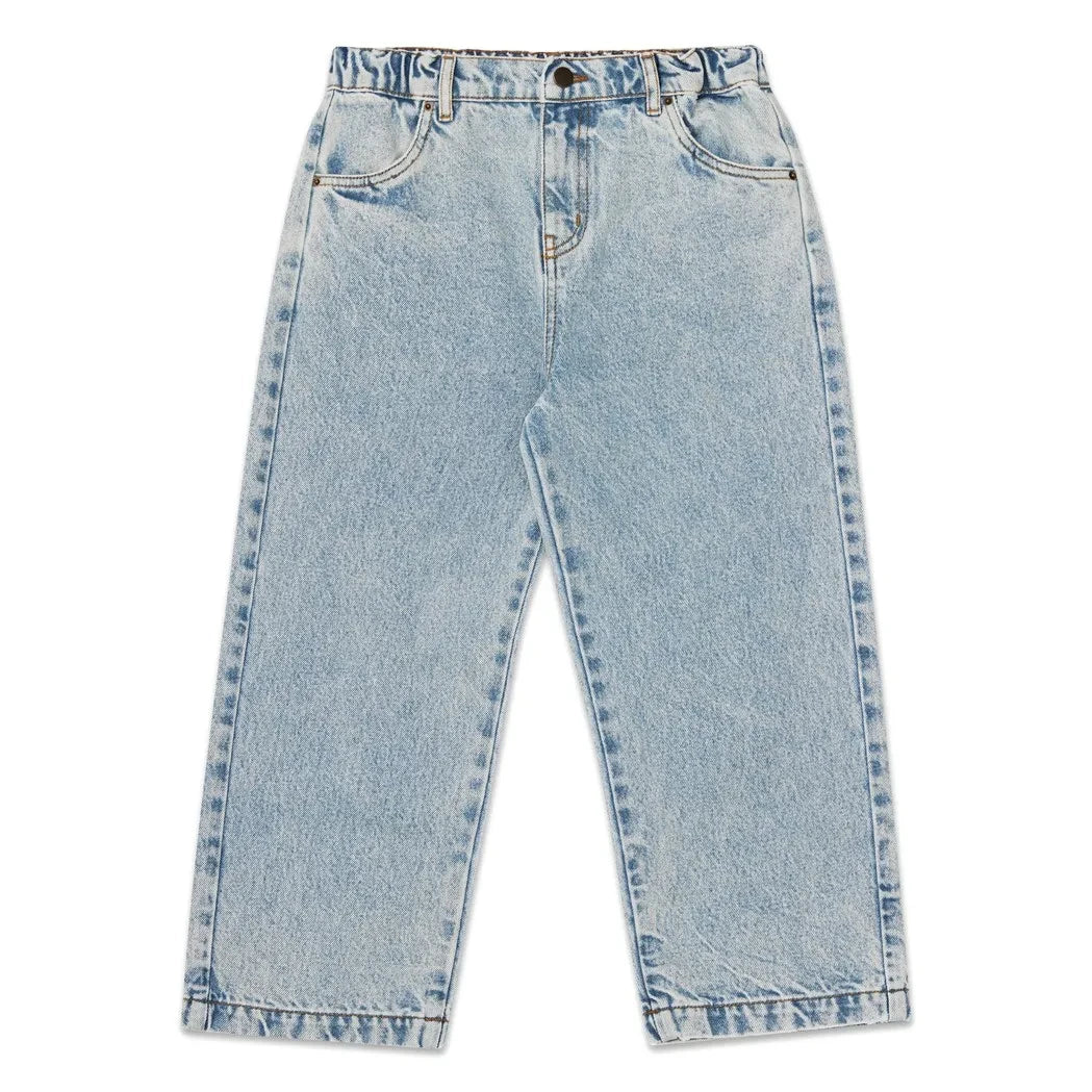 Main Story - Jean ancho de algodón orgánico | Denim azul vintage