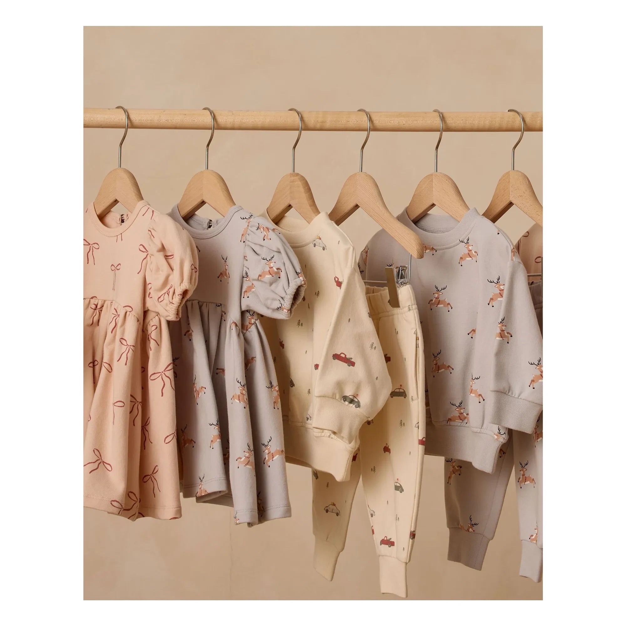 Quincy Mae - Vestido Darla de algodón orgánico con nudos | Coral