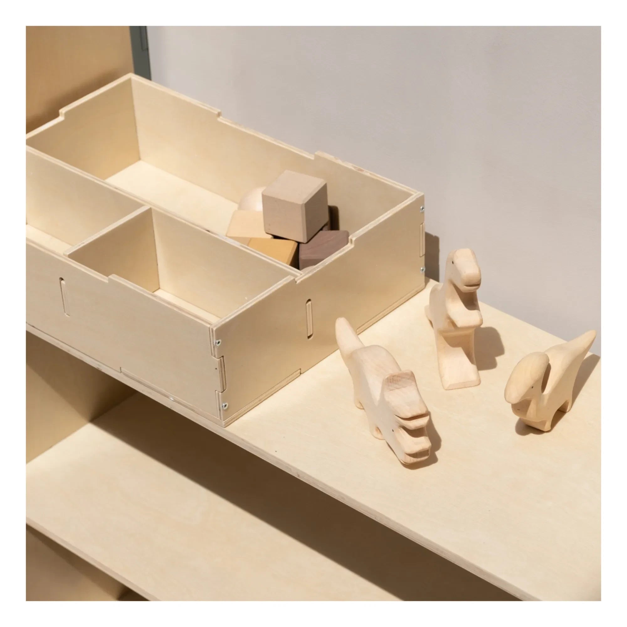 Nofred - Caja de almacenamiento con tapa de madera | Bois clair