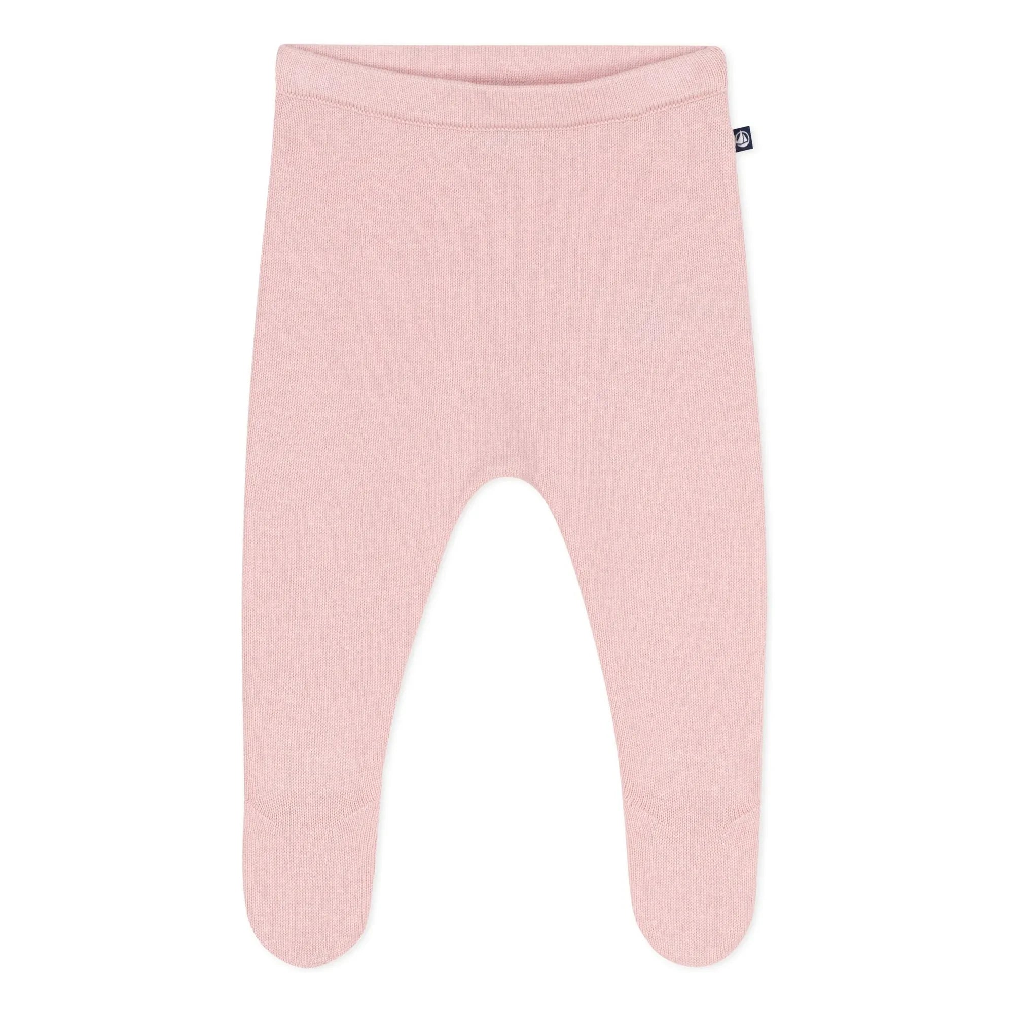 Petit Bateau - Mallas con pies de malla de lana | Rosa