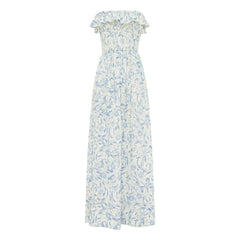 Peony - Vestido de Lino Narciso | Azul