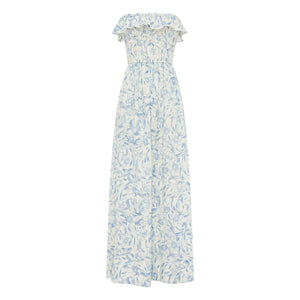 Peony - Vestido de Lino Narciso | Azul
