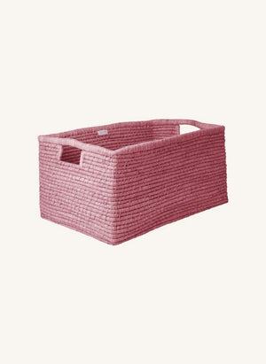 Rice - Cesta de Almacenamiento de Rafias Rosa