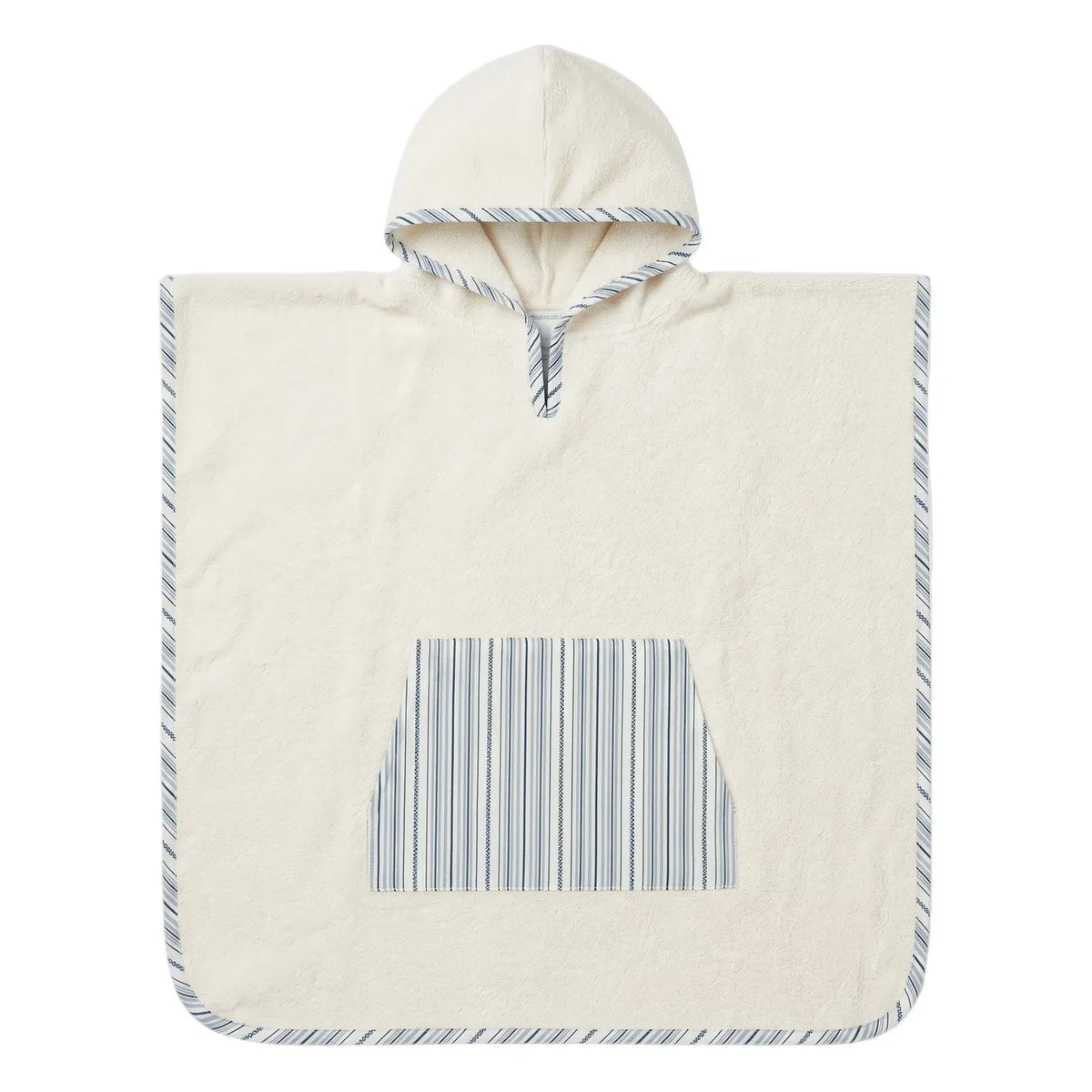 Editions Aimable - Poncho de baño Paula | Azure Stripes Poplin